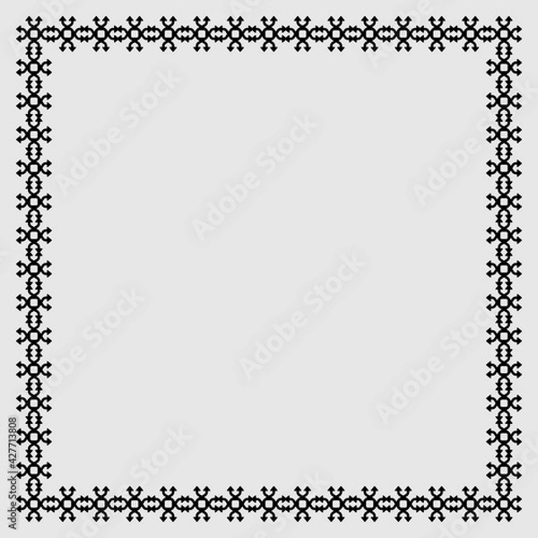 Fototapeta Flat ornament frame. Simple style company poster design background symbol. Logo design element. T-shirt printing. Vector for sticker.