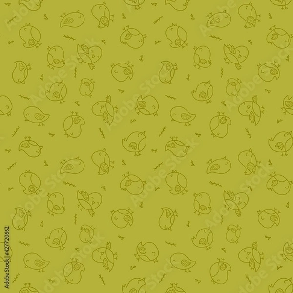 Obraz seamless background with birds 