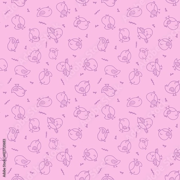 Obraz seamless pattern with birds 