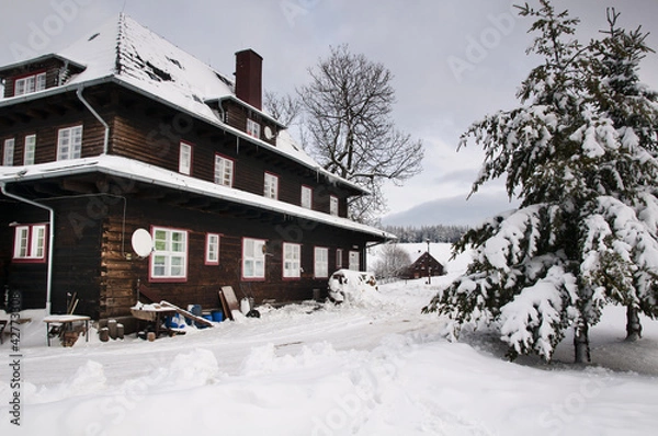 Obraz a mountain hostel in Andrzejówka, Poland