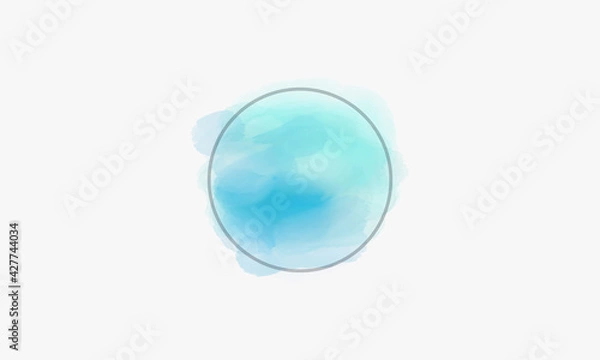 Obraz watercolor with circle vector illustration. design template.