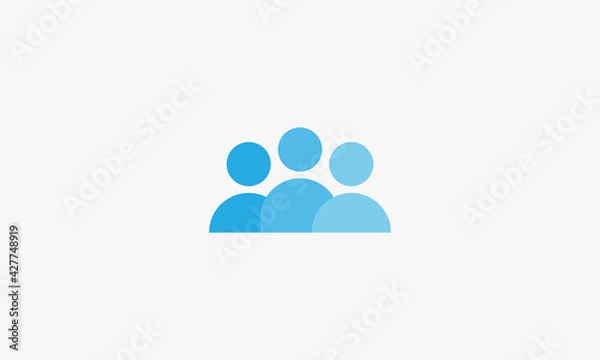 Obraz blue people group modern icon. vector illustration.