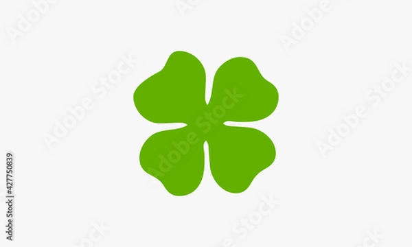 Fototapeta shamrock clover leaf saint patrick logo design vector illustration.