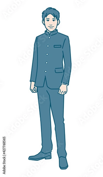 Obraz 男子学生のベクターイラストレーション