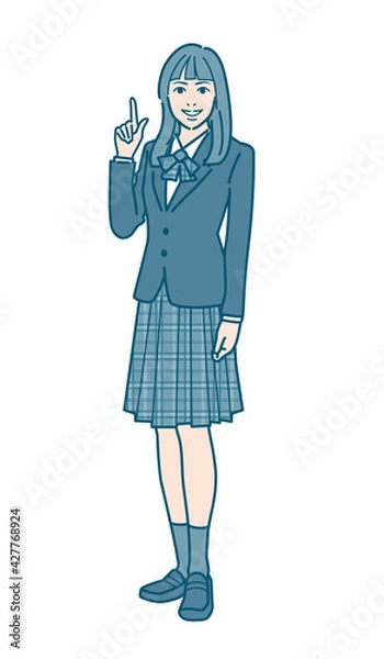 Obraz 女子学生のベクターイラストレーション