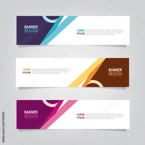 Fototapeta Vector abstract banner design web template