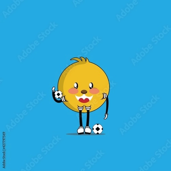 Obraz cute chicks cartoon mascot vector