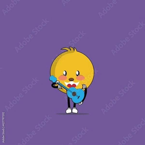 Obraz cute chicks cartoon mascot vector