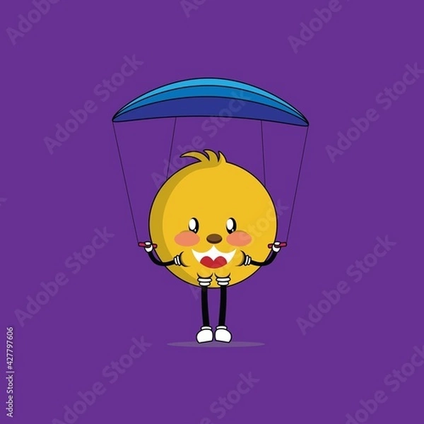 Obraz cute chicks cartoon mascot vector