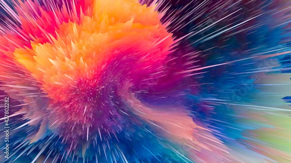 Fototapeta Abstract and cool background of the universe explosion