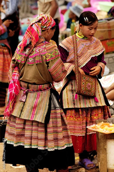 Obraz ludzie z sapa w wietnamie