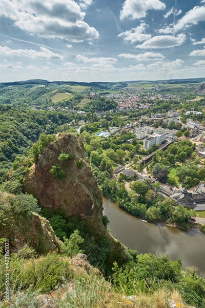 Fototapeta Bad-Kreuznach || Bad-Münster || Burg Rheingrafenstein || Rote Felsen