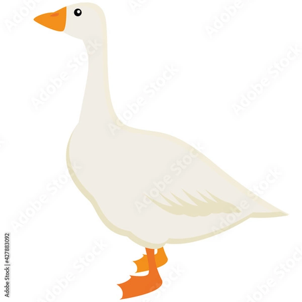 Fototapeta Goose poultry icon flat design vector image