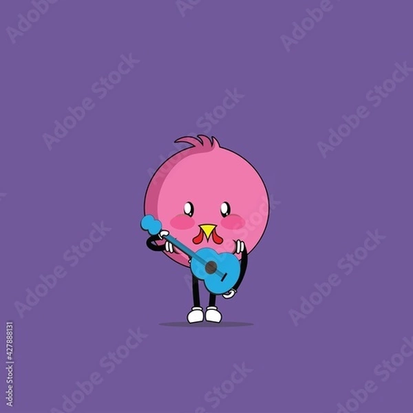 Obraz cute bird cartoon mascot