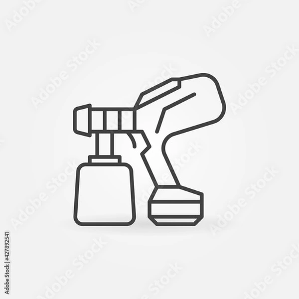 Obraz Handheld Paint Sprayer vector thin line concept icon