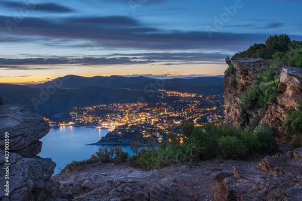 Obraz Cassis - A Magical Blue Hour over Cassis. 