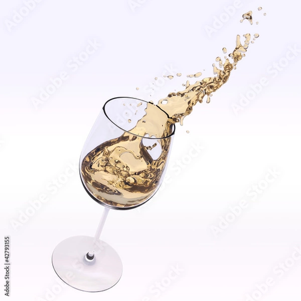 Obraz verre de vin blanc