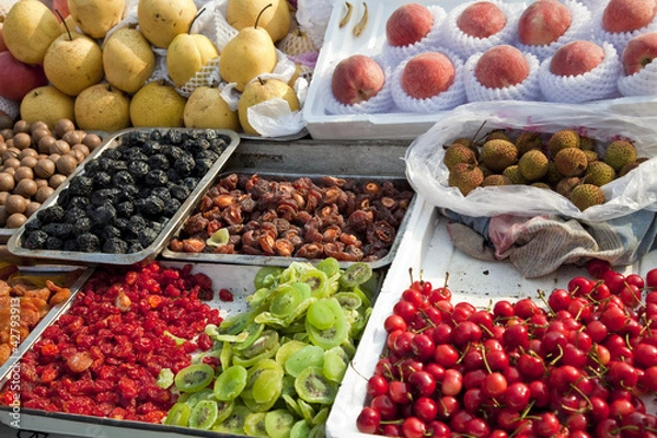 Obraz outdoor market in china