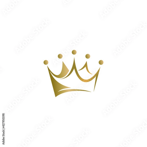 Obraz luxurious and simple crown logo vector template