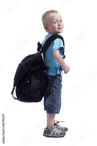 Obraz yong boy with backpack
