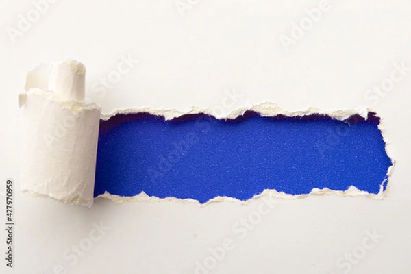 Obraz Pequeño cartel en papel rasgado, textura papel de colores