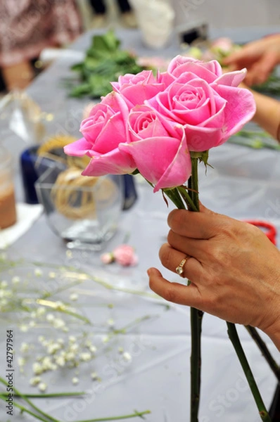 Obraz Hand Arranging Flower
