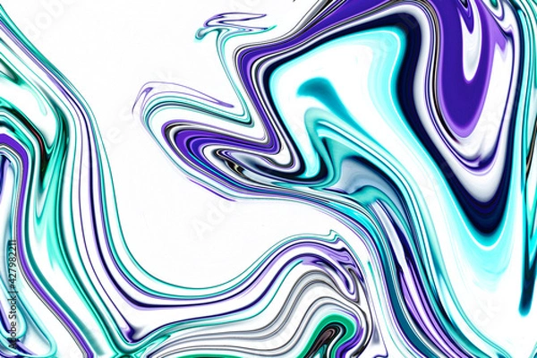 Fototapeta Close-up of multi-colored paper clips on a white background. Place for your text. Business and educate concept.