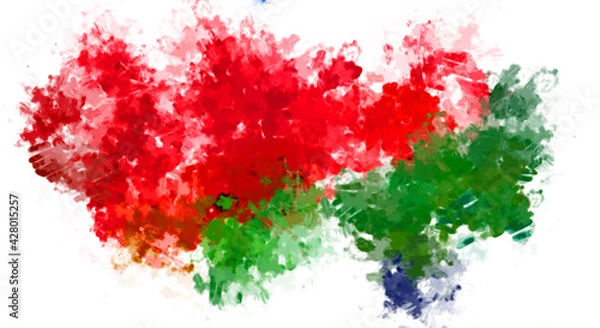 Fototapeta Brushed Painted Abstract Background. Brush stroked painting. Artistic vibrant and colorful wallpaper.