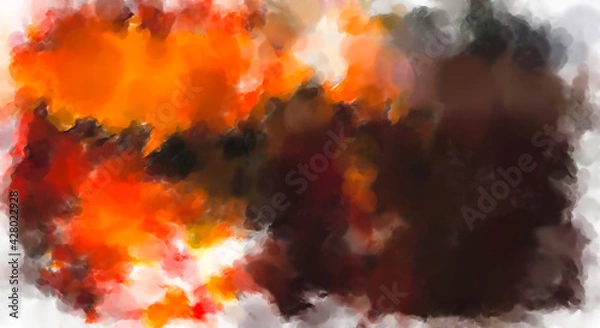 Fototapeta Crazy watercolor random pattern. Creative abstraction. Modern art painting. 2d illustration. Digital texture wallpaper. Artistic watercolored backdrop material.