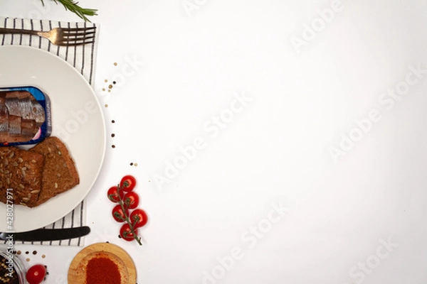 Obraz Vegetables and Fruits on white background
