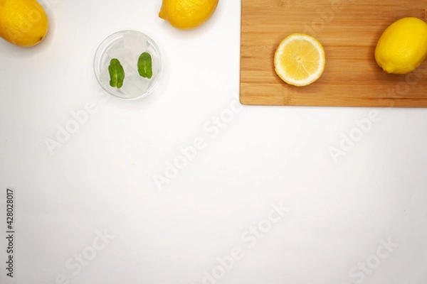 Obraz Vegetables and Fruits on white background