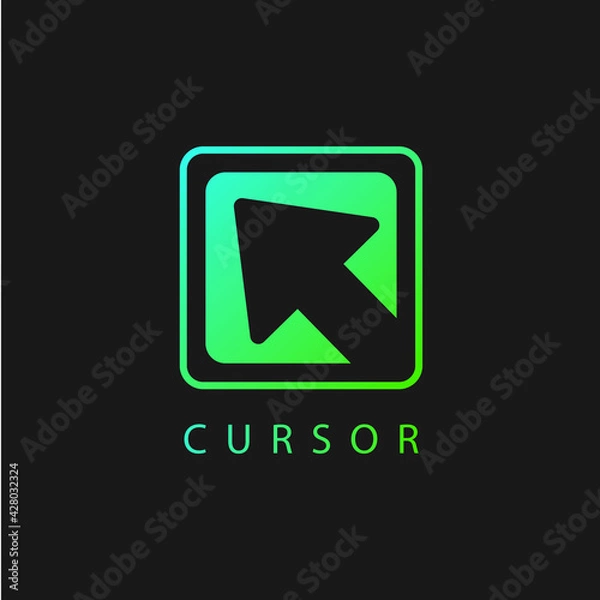 Fototapeta Cursor Computer Logo Design Vector