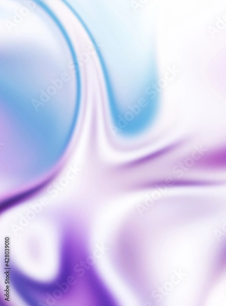 Fototapeta Fluid abstract background with colorful gradient. 2D illustration of modern movement.