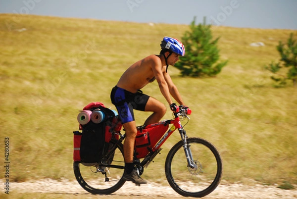 Obraz Man on bicycle
