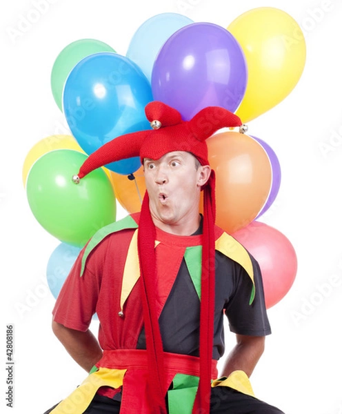 Fototapeta jester with balloons