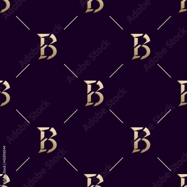 Fototapeta Luxurious Logo Pattern_B
