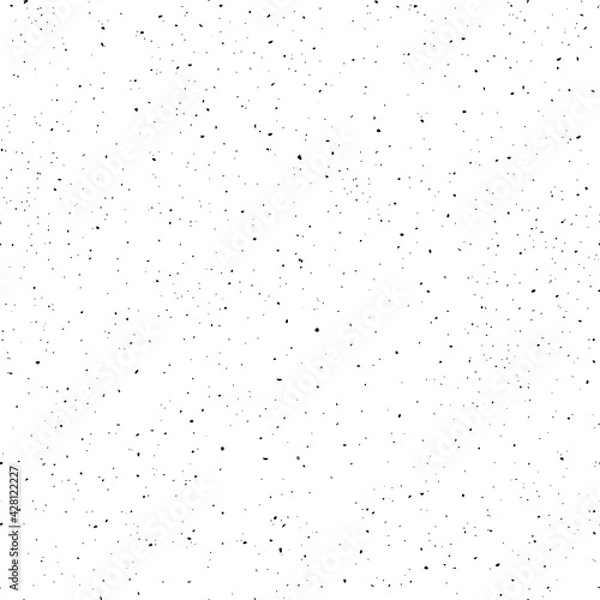 Fototapeta Black little stains seamless pattern. Scattered specks on white background. Grunge surface vector texture seamless pattern.