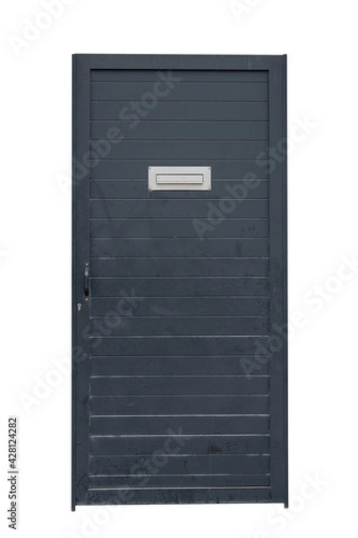 Obraz black door isolated on white background