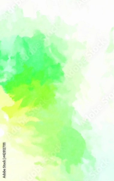 Fototapeta Watercolor painted background. Abstract Illustration wallpaper. Brush stroked painting. 2D Illustration.