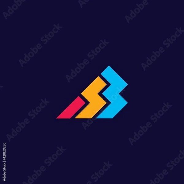 Fototapeta MS3, S3, MSB letter logo template