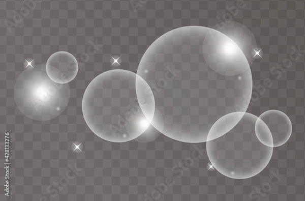 Obraz シャボン玉　ライト　光　イラスト