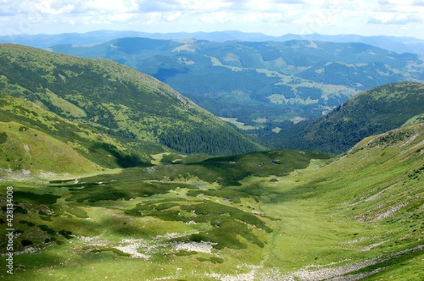 Obraz landscape with clouds mountains