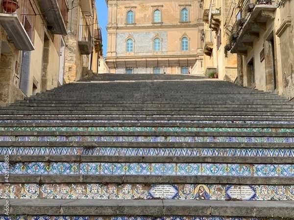 Obraz Sicily, Caltagirone, ceramics