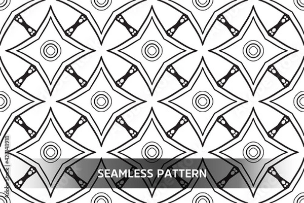 Obraz Seamless tribal texture geometric design