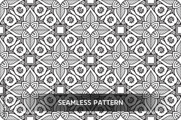 Obraz Seamless tribal texture geometric design