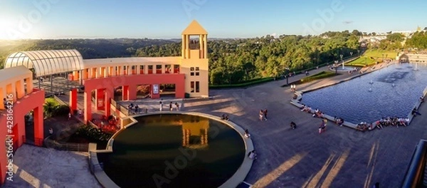 Obraz Tangua park in Curitiba, Brazil. water fountain and the panoramic observatory