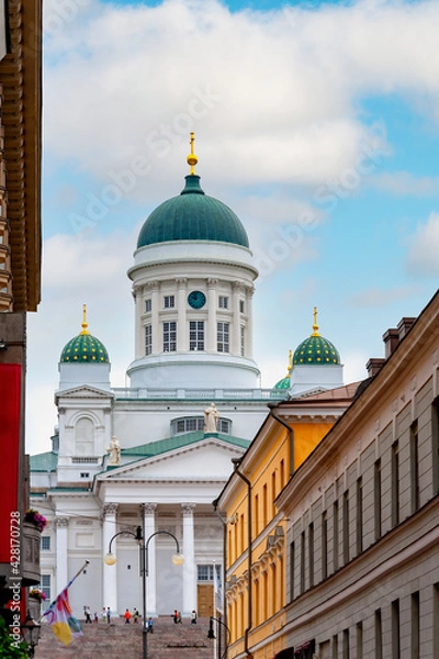 Fototapeta The Cathedral Of Helsinki At Senate Square, Landmarks Of Helsinki, Finland