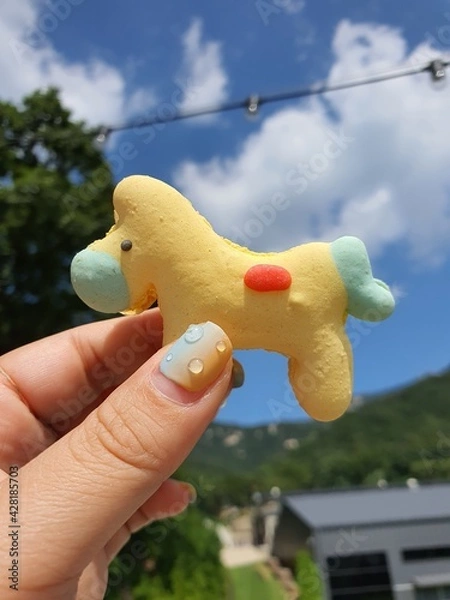 Obraz hand holding a duck