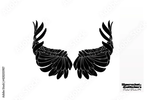 Obraz wing tribal business vector logo