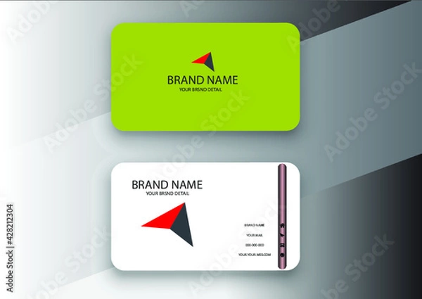 Obraz Business card template with arrows
